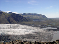 Monding van de gletsjertong Skaftafellsjökull